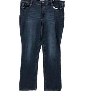 DKNY jeans womens 14 Blue Denim Soho skinny super‎ stretch straight